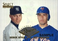 1996 Select Certified Interleague Preview #6s Dere Jeter/Rey Ordonez Sample Baseball Card