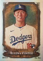 2024 Topps Allen & Ginter #201 Yoshinobu Yamamoto Silver Portrait Hot Box Baseball Card