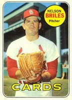 1969 Topps #60 Nelson Briles Baseball Card