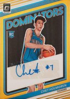 2022 Panini Donruss Optic Rookie Dominators Signatures #RDSCHG Chet Holmgren Gold Basketball Card