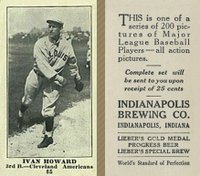 1916 Indianapolis Brewing #85 Ivan Howard Baseball Card