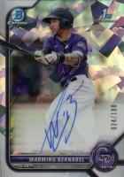 2022 Bowman Chrome Prospect Autographs #CPAWB Warming Bernabel Atomic Refractor Baseball Card
