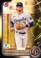 2022 Bowman 1st Edition #BPPF146 Bobby Witt Jr. Black Foil Baseball Card