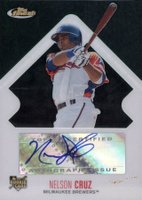 2006 Finest #153 Nelson Cruz Black Refractor-Autograph Baseball Card