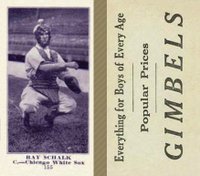 1916 Gimbels #155 Ray Schalk Baseball Card