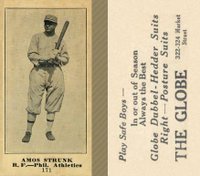 1916 The Globe Clothing #171 Amos Strunk Baseball Card