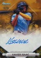 2023 Bowman Sterling Prospect Autographs #PAXI Xavier Isaac Gold Baseball Card