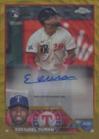 2023 Topps Chrome Update Autograph #ACED Ezequiel Duran Gold Wave Baseball Card