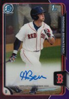 2015 Bowman Chrome Draft Pick Autograph #BCAAB  Andrew Benintendi Purple Refractor Baseball Card
