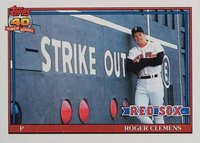1991 Topps #530 Roger Clemens Baseball Card