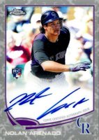 2013 Topps Chrome #78 Nolan Arenado Autograph-Camo Refractor Baseball Card