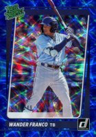 2021 Panini Donruss Rated Prospects #RP1 Wander Franco Blue Baseball Card