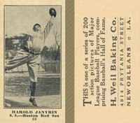 1916 Weil Baking Co. #89 Harold Janvrin Baseball Card