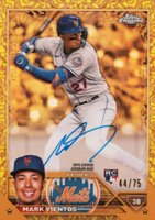 2023 Topps Gilded Collection Topps Chrome Gold Etch Autographs #CGAMV Mark Vientos Yellow Baseball Card