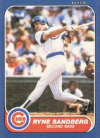 1986 Fleer #378 Ryne Sandberg Baseball Card