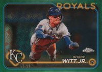 2024 Topps Chrome Logofractor Edition #120 Bobby Witt Jr. Green Refractor Baseball Card