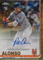 2019 Topps Chrome Update Rookie Debut Autograph #PA Pete Alonso Gold Refractor Baseball Card