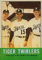 1963 Topps #218 Tiger Twirlers Baseball Card