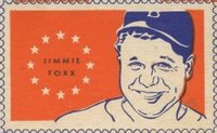 1941 Wheaties Champs/USA # Jimmie Foxx Hand Cut Baseball Card