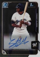 2015 Bowman Chrome Draft Pick Autograph #BCATC Trent Clark Baseball Card