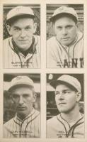 1934 Exhibits 4 on 1 # Hubbell/Ott/Ryan/Terry Baseball Card