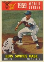 1960 Topps #389 World Series Game #5 Luis Swipes Base Baseball Card