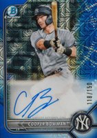 2022 Bowman Chrome Prospect Autographs #CPACB Cooper Bowman Hta Choice Refractor Baseball Card