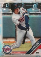 2019 Bowman Draft #BDC153 Spencer Steer Chrome-Refractor Baseball Card