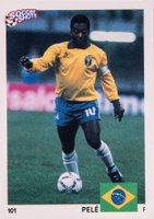 貴重 SoccerShots ペレ ブラジル代表 1991年 プロモカード 1991 Soccer Shots Pelé PSA 9 Mint Soccer Card Promo