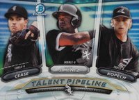 2018 Bowman Talent Pipeline Chrome #CHW Dylan Cease/Eloy Jimenez/Michael Kopech Baseball Card