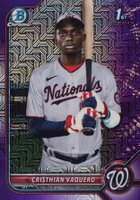 2022 Bowman Mega Box Chrome #157 Cristhian Vaquero Purple Refractor Baseball Card