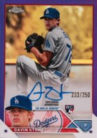 2023 Topps Chrome Update Autograph #RAGS Gavin Stone Purple Baseball Card