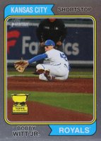 2023 Topps Heritage #85 Bobby Witt Jr. Chrome-Silver Refractor Baseball Card