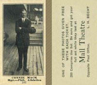 1916 Mall Theatre #107 Connie Mack Baseball Card