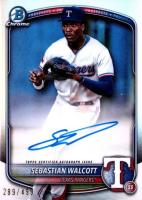 2025 Bowman Chrome Prospect Autographs #CPASW Sebastian Walcott Refractor Baseball Card