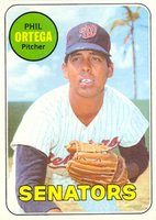 1969 Topps #406 Phil Ortega Baseball Card