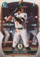 2023 Bowman Draft #BDC121 Jacob Wilson Chrome-Refractor Baseball Card