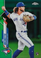 2020 Topps Chrome #150 Bo Bichette Green Refractor Baseball Card