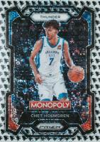 2023 Panini Prizm Monopoly #62 Chet Holmgren Monopoly Man Black and White Basketball Card