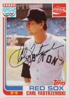 1982 Coca-Cola Brigham's Red Sox #22 Carl Yastrzemski Baseball Card