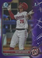 2022 Bowman Draft #BDC23 Elijah Green Chrome-Purple Refractor Baseball Card
