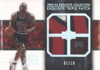 2003 Upper Deck Exquisite Collection Exquisite Triple Patch #E3PMJ1 Michael Jordan Basketball Card