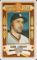 1982 Perma-Graphics Super Star Credit Cards # Kirk Gibson Baseball Card