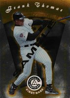 1997 Pinnacle Totally Certified #41 Frank Thomas Platinum Gold-Sample Baseball Card