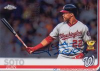 2022 Topps Archives Signature Series #155 Juan Soto 2019 Topps Chrome-Bat in One Hand 1/1 Baseball Card