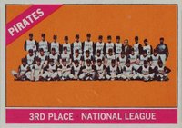 1966 Topps #404n Pittsburgh Pirates Team No Dot Baseball Card