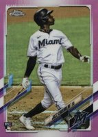 2021 Topps Chrome #144 Jazz Chisholm Pink Refractor Baseball Card