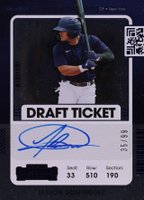 2021 Panini Contenders Prospect Ticket Autographs #PT-JD Jasson Dominguez Blue Draft Ticket Baseball Card