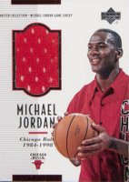 1999 Upper Deck MJ Master Collection Game Jersey #MJGJ1 Michael Jordan Basketball Card