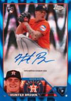 2023 Topps Chrome Update Autograph #ACHB Hunter Brown Blue Raywave Baseball Card